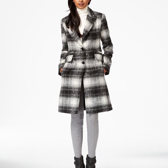 Laundry wool coat with faux fur removable collar - Picture 3 of 12